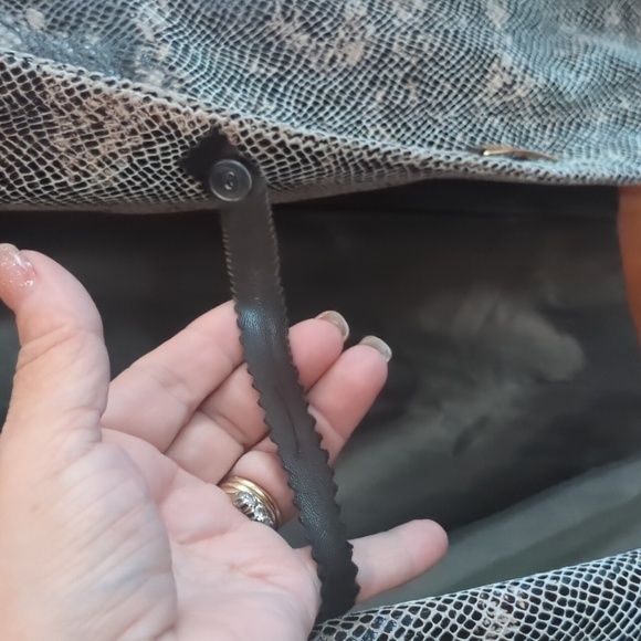 2pc* VINTAGE snakeskin suede look suit. Decorative closure 2 front pkt dbl lapel - Picture 14 of 15